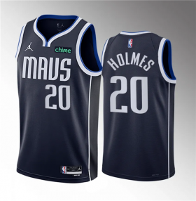 Wholesale Cheap Men\'s Dallas Mavericks #20 Richaun Holmes Navy 2023 Draft Statement Edition Stitched Basketball Jersey