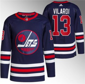 Wholesale Cheap Men\'s Winnipeg Jets #13 Gabriel Vilardi 2021-22 Navy Stitched Jersey
