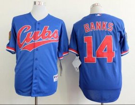 Wholesale Cheap Cubs #14 Ernie Banks Blue 1994 Turn Back The Clock Stitched MLB Jersey
