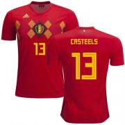 Wholesale Cheap Belgium #13 Casteels Red Soccer Country Jersey