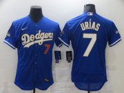 Wholesale Cheap Men Los Angeles Dodgers 7 Urias Blue Elite 2021 Nike MLB Jersey
