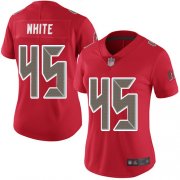 Wholesale Cheap Nike Buccaneers #45 Devin White Red Women's Stitched NFL Limited Rush Jersey