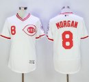 Wholesale Cheap Reds #8 Joe Morgan White Flexbase Authentic Collection Cooperstown Stitched MLB Jersey