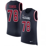 Wholesale Cheap Nike Texans #78 Laremy Tunsil Navy Blue Team Color Men's Stitched NFL Limited Rush Tank Top Jersey