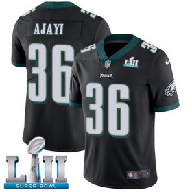 Wholesale Cheap Nike Eagles #36 Jay Ajayi Black Alternate Super Bowl LII Youth Stitched NFL Vapor Untouchable Limited Jersey