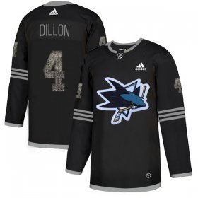 Wholesale Cheap Adidas Sharks #4 Brenden Dillon Black Authentic Classic Stitched NHL Jersey