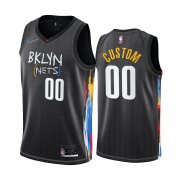 Wholesale Cheap Men's Nike Nets Custom Personalized Black NBA Swingman 2020-21 City Edition Jersey