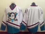 Wholesale Cheap Ducks Blank White CCM Throwback Stitched NHL Jersey