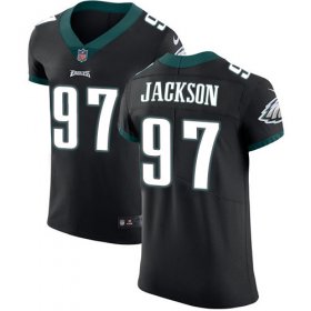Wholesale Cheap Nike Eagles #97 Malik Jackson Black Alternate Men\'s Stitched NFL Vapor Untouchable Elite Jersey