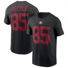 Wholesale Cheap San Francisco 49ers #85 George Kittle Nike Team Player Name & Number T-Shirt Black