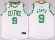 Wholesale Cheap Boston Celtics #9 Rajon Rondo Revolution 30 Swingman 2014 New White Jersey