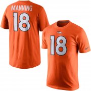 Wholesale Cheap Denver Broncos #18 Peyton Manning Nike Player Pride Name & Number T-Shirt Orange