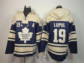 Wholesale Cheap Maple Leafs #19 Joffrey Lupul Blue Sawyer Hooded Sweatshirt Stitched NHL Jersey