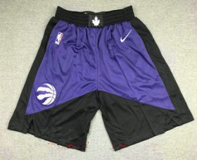 Wholesale Cheap Men\'s toronto raptors purple with black nike swingman 2021 earned edition stitched shorts