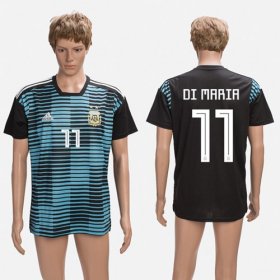 Wholesale Cheap Argentina #11 Di Maria Black Training Soccer Country Jersey