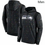 Wholesale Cheap Men Seattle Seahawks Nike Charcoal 2021 NFL Crucial Catch Therma Pullover Hoodie