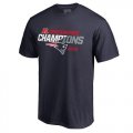 Wholesale Cheap Men's New England Patriots Pro Line by Fanatics Branded Heathered Gray Big & Tall 2016 AFC Conference Champions Trophy Collection Locker Room T-Shirt