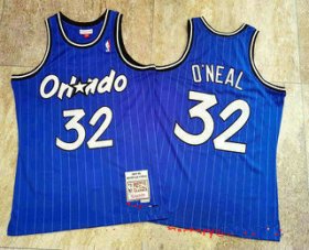 Wholesale Cheap Orlando Magic #32 Shaquille O\'neal 1994-95 Blue Hardwood Classics Soul AU Throwback Jersey