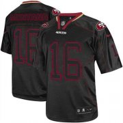 Wholesale Cheap Nike 49ers #16 Joe Montana Lights Out Black Youth Stitched NFL Elite Jersey