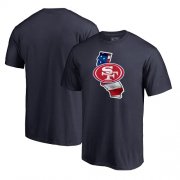 Wholesale Cheap Men's San Francisco 49ers NFL Pro Line by Fanatics Branded Navy Banner State T-Shirt