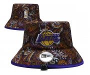 Wholesale Cheap Los Angeles Lakers Stitched Bucket Hats 054