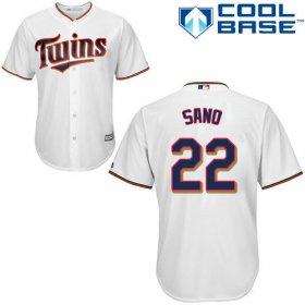 Wholesale Cheap Twins #22 Miguel Sano White Cool Base Stitched Youth MLB Jersey