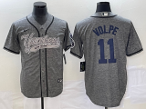 Wholesale Cheap Men's New York Yankees #11 Anthony Volpe Grey Gridiron Cool Base Stitched Baseball Jersey