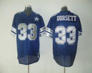 Wholesale Cheap Mitchell & Ness Cowboys #33 Tony Dorsett Blue With 25TH Stitched Throwback NFL Jersey