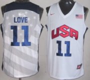 Wholesale Cheap 2012 Olympics Team USA #11 Kevin Love Revolution 30 Swingman White Jersey