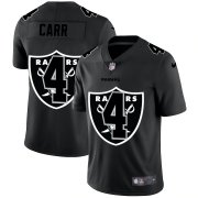 Wholesale Cheap Las Vegas Raiders #4 Derek Carr Men's Nike Team Logo Dual Overlap Limited NFL Jersey Black