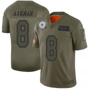 Wholesale Cheap Nike Cowboys #8 Troy Aikman Camo Men's Stitched NFL Limited 2019 Salute To Service Jersey