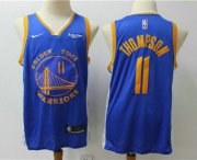 Wholesale Cheap Men's Golden State Warriors #11 Klay Thompson Blue 2019 Nike Swingman NEW Rakuten Logo Stitched NBA Jersey
