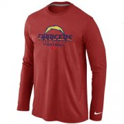 Wholesale Cheap Nike Los Angeles Chargers Critical Victory Long Sleeve T-Shirt Red