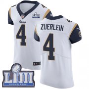 Wholesale Cheap Nike Rams #4 Greg Zuerlein White Super Bowl LIII Bound Men's Stitched NFL Vapor Untouchable Elite Jersey
