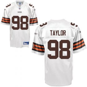 Wholesale Cheap Browns #98 Phil Taylor White Stitched NFL Jersey
