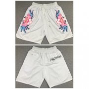 Wholesale Cheap Men Miami Heat White Pink Panther Shorts Run Small