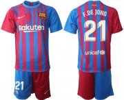 Wholesale Cheap Men 2021-2022 Club Barcelona home red 21 Nike Soccer Jerseys