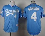 Wholesale Cheap Royals #4 Alex Gordon Light Blue 1985 Turn Back The Clock Stitched MLB Jersey