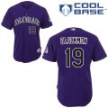 Wholesale Cheap Rockies #19 Charlie Blackmon Purple Cool Base Stitched Youth MLB Jersey