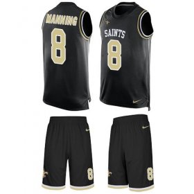 Wholesale Cheap Nike Saints #8 Archie Manning Black Team Color Men\'s Stitched NFL Limited Tank Top Suit Jersey