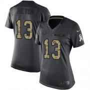 Wholesale Cheap Nike Colts #13 T.Y. Hilton Black Women's Stitched NFL Limited 2016 Salute to Service Jersey