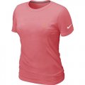 Wholesale Cheap Women's Nike Chicago Bears Chest Embroidered Logo T-Shirt Pink