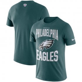 Wholesale Cheap Philadelphia Eagles Nike Team Logo Sideline Property Of Performance T-Shirt Midnight Green