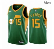 Wholesale Cheap Men Utah Jazz 15 Derrick Favors Green NBA Swingman 2020 21 Earned Edition Jersey