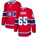 Wholesale Cheap Adidas Canadiens #65 Andrew Shaw Red Home Authentic Stitched Youth NHL Jersey