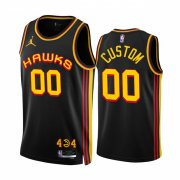 Wholesale Cheap Men's Atlanta Hawks Active Player Custom 2022-23 Black Statement Edition Stitched Jersey