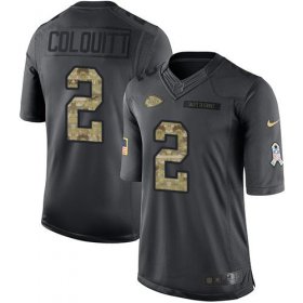Wholesale Cheap Nike Chiefs #2 Dustin Colquitt Black Men\'s Stitched NFL Limited 2016 Salute to Service Jersey