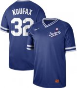 Wholesale Cheap Nike Dodgers #32 Sandy Koufax Royal Authentic Cooperstown Collection Stitched MLB Jersey
