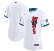 Wholesale Cheap Men's Washington Nationals Blank 2021 White All-Star Flex Base Stitched MLB Jersey