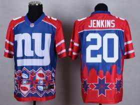 Wholesale Cheap Nike Giants #20 Janoris Jenkins Blue Men\'s Stitched NFL Elite Noble Fashion Jersey